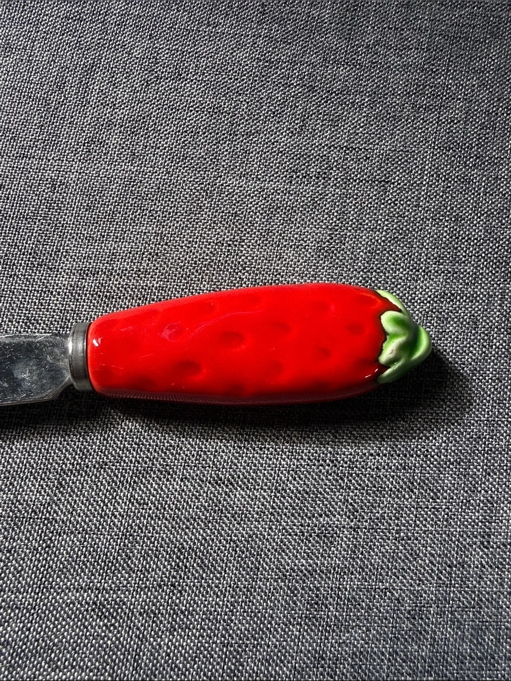 Vintage Shafford Strawberry-Handle Butter Knife - Stainless Steel Japan